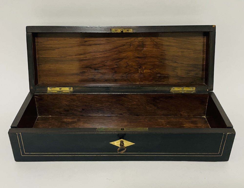 Antique French Glove Box with Key View XIV