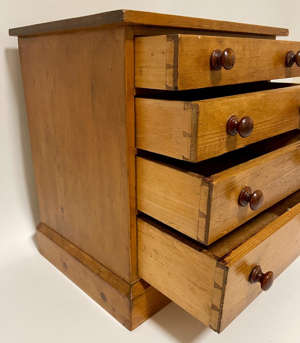 Antique Miniature Pine Chest of Drawers View VI