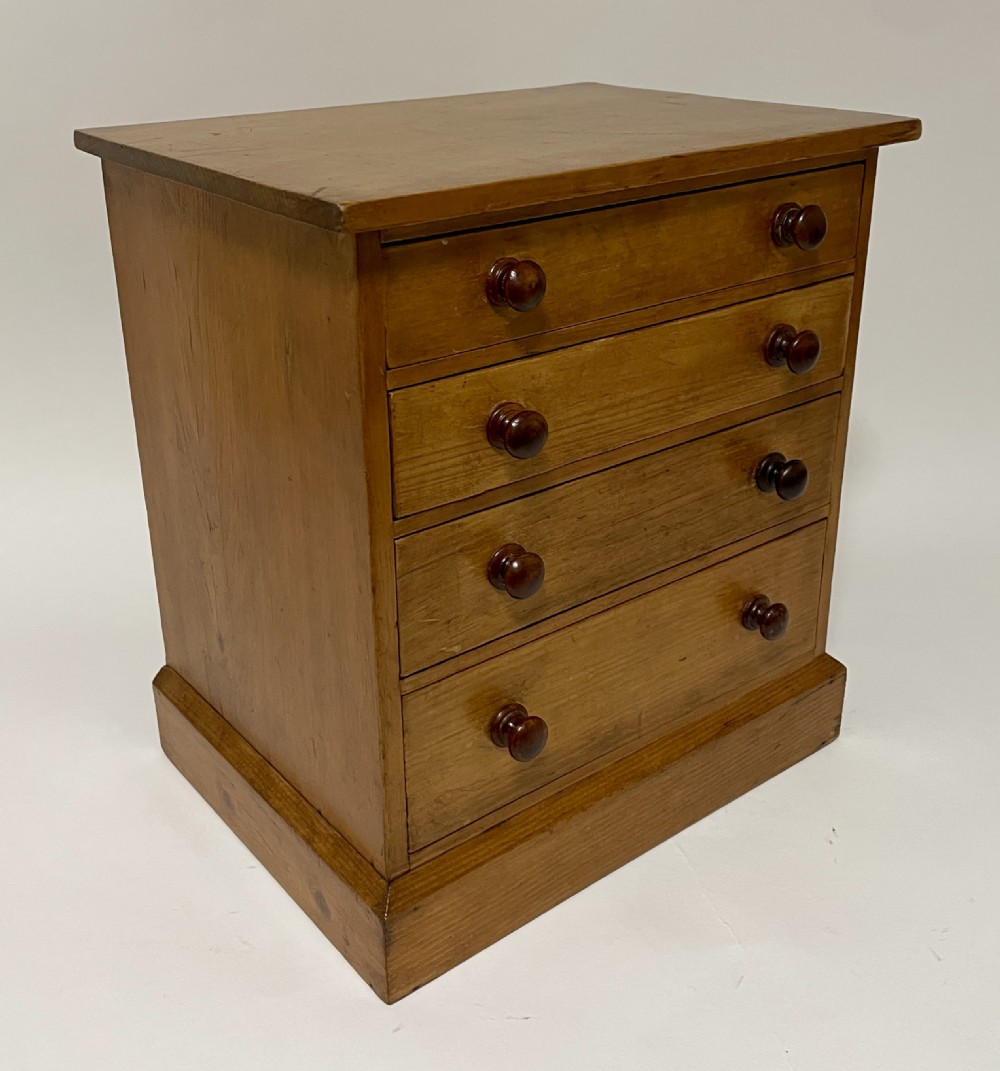 Antique Miniature Pine Chest of Drawers View XIII