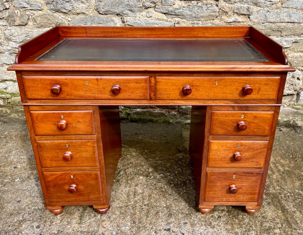 Antique Mahogany Campaign Desk