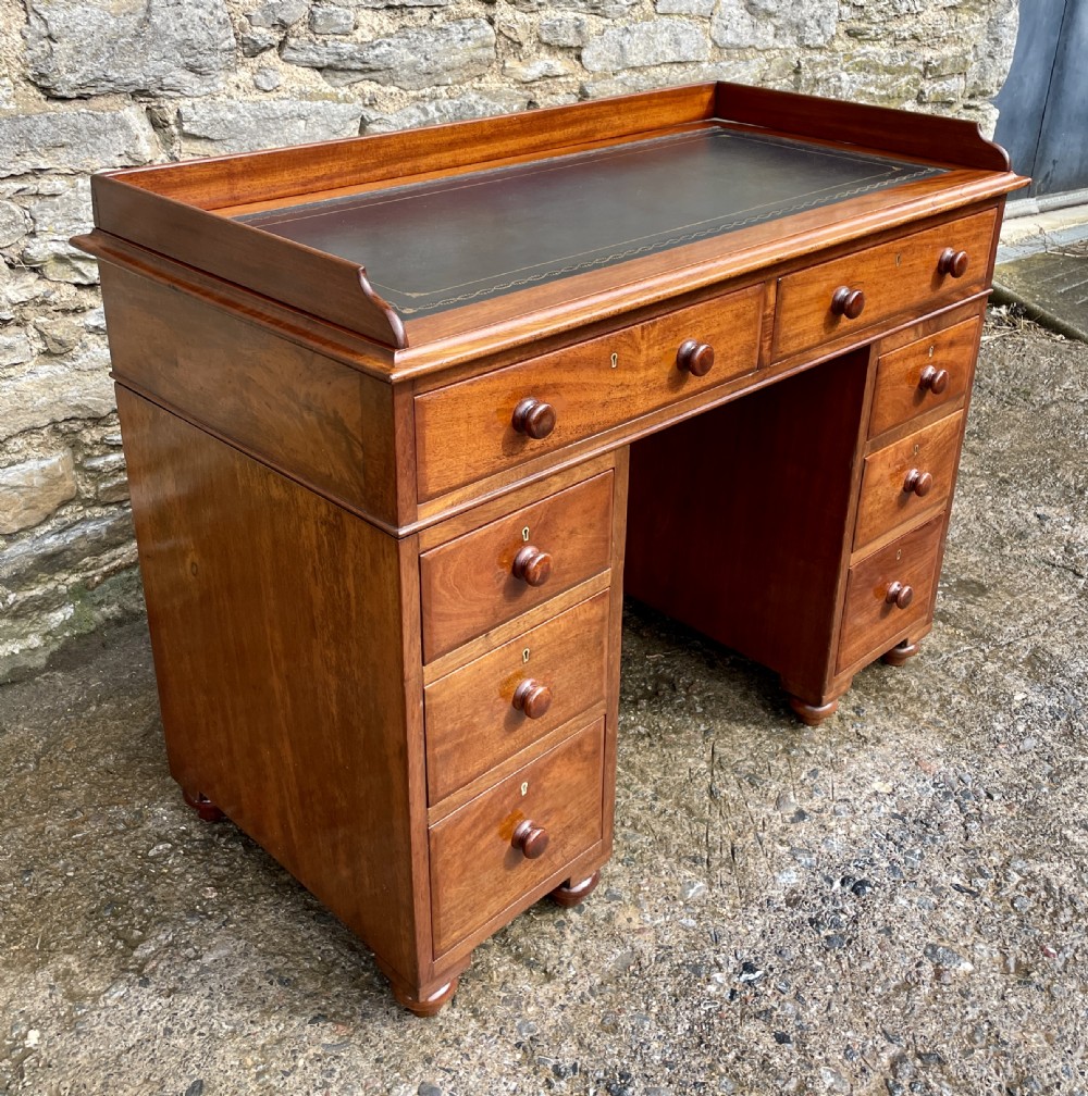 Antique Mahogany Campaign Desk View III