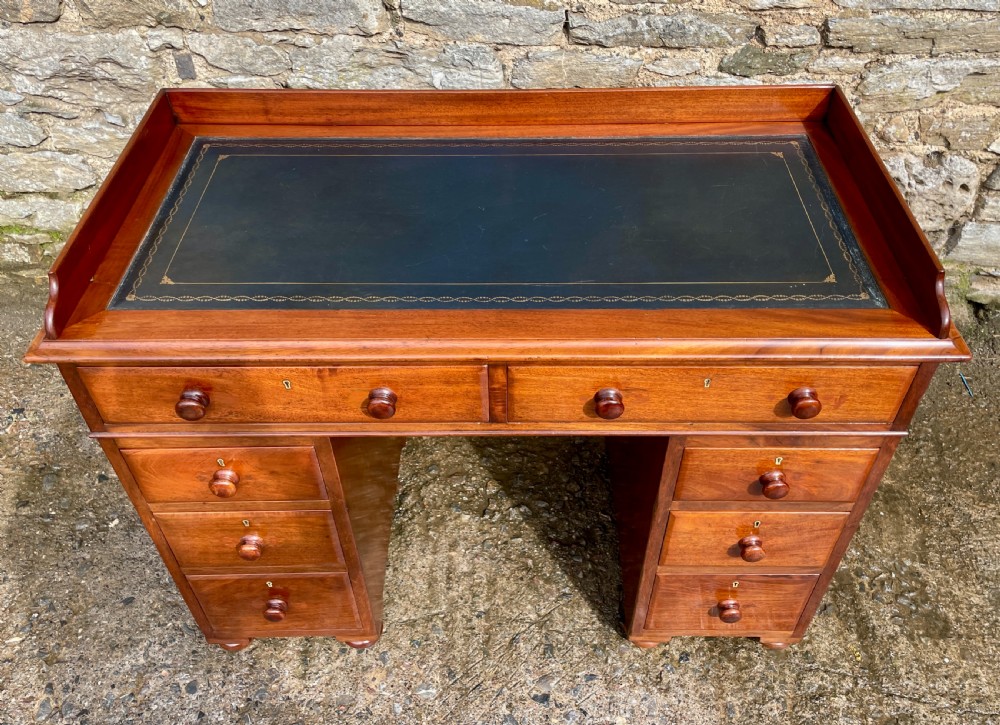 Antique Mahogany Campaign Desk View IV