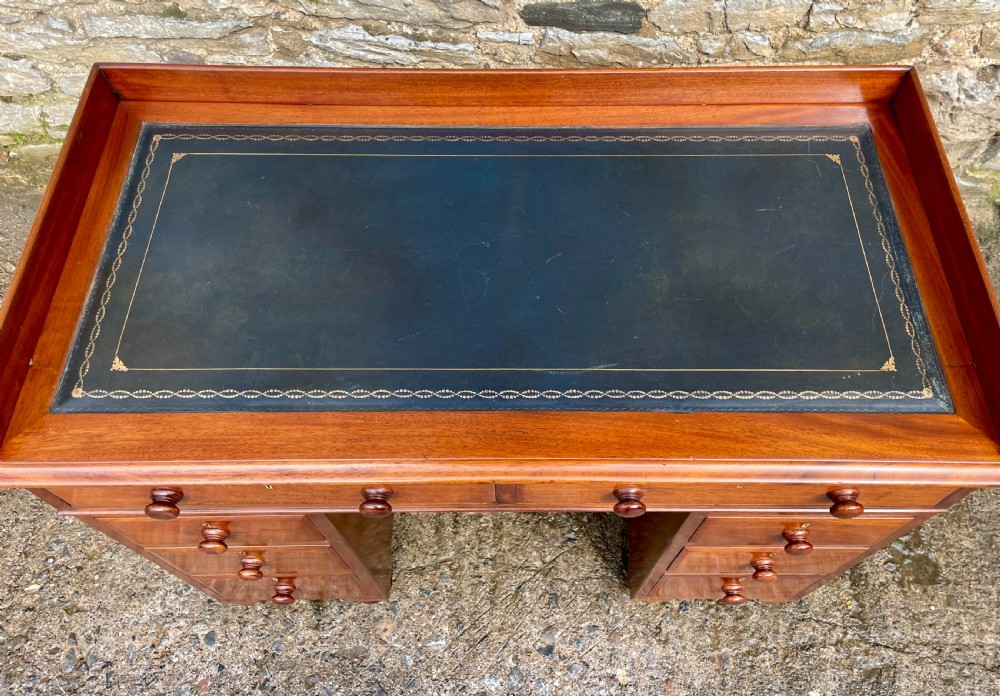 Antique Mahogany Campaign Desk View VIII