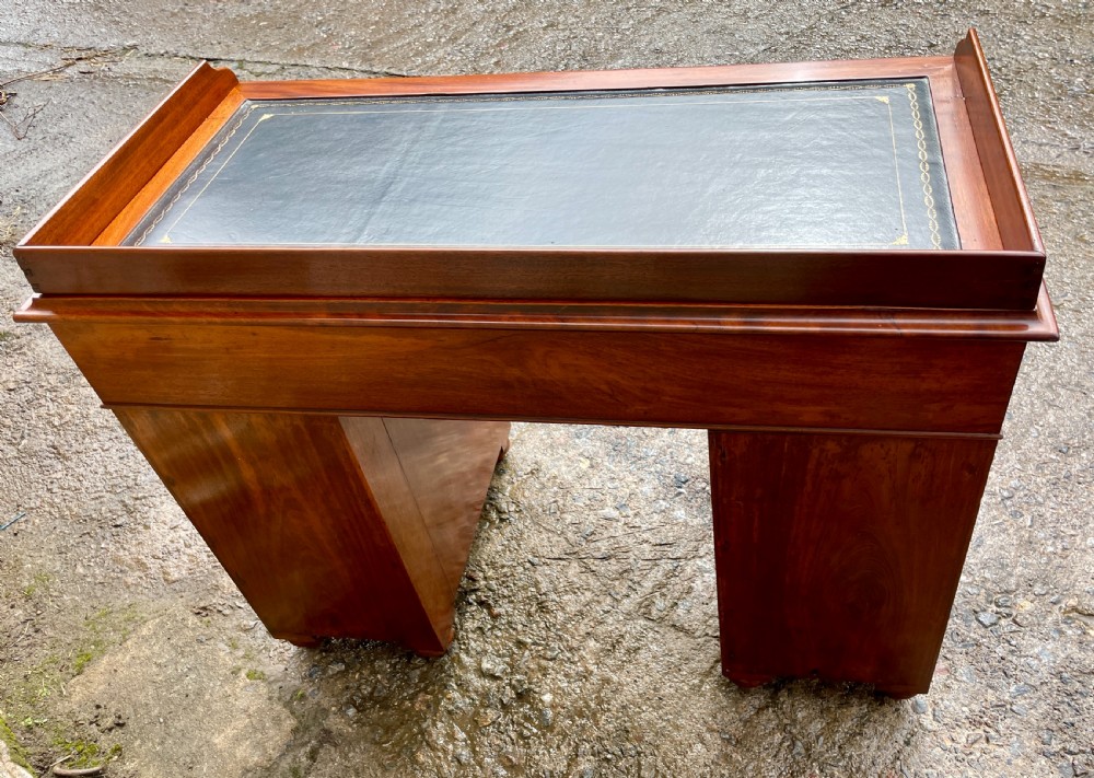 Antique Mahogany Campaign Desk View XVIII