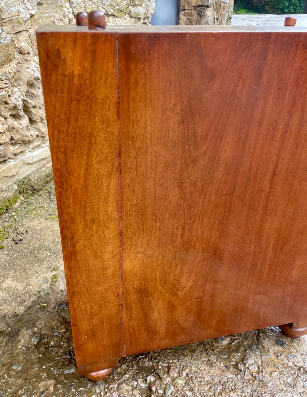 Antique Mahogany Campaign Desk View XX