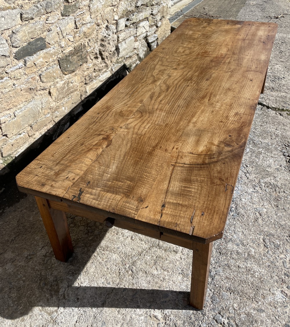 Large Antique French Chestnut Coffee Table View V