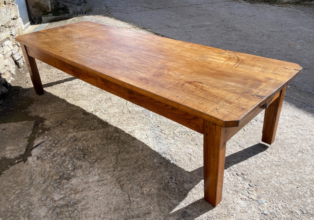 Large Antique French Chestnut Coffee Table View XII