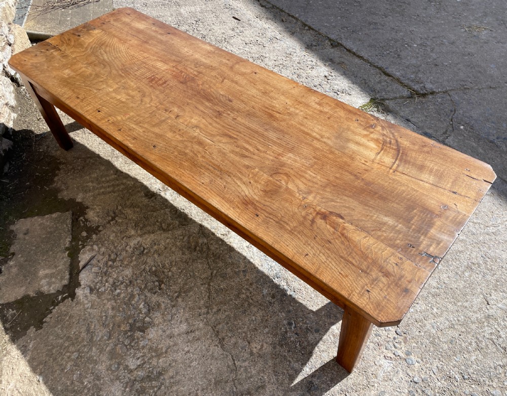 Large Antique French Chestnut Coffee Table View XIII