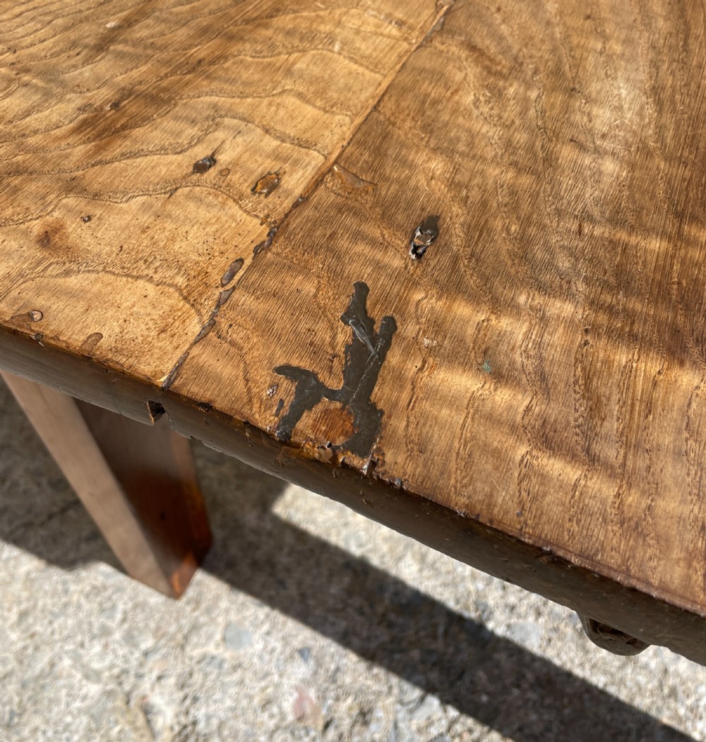 Large Antique French Chestnut Coffee Table View XIV