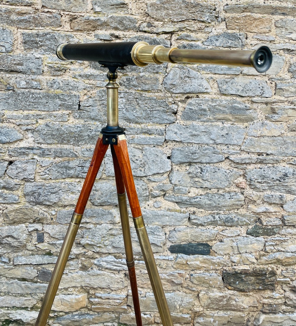 Antique Telescope on Tripod View V