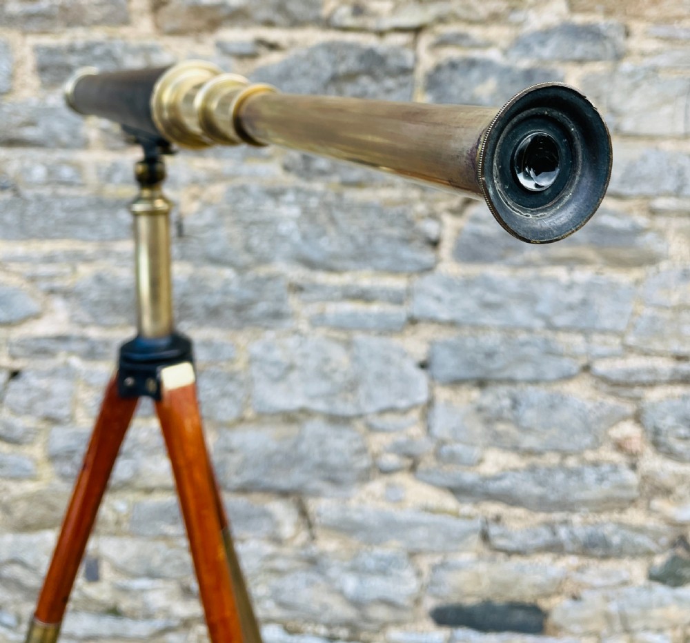 Antique Telescope on Tripod View VI