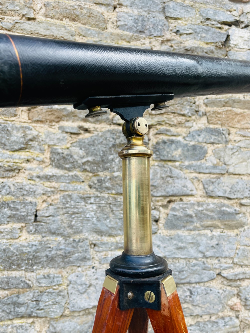Antique Telescope on Tripod View X