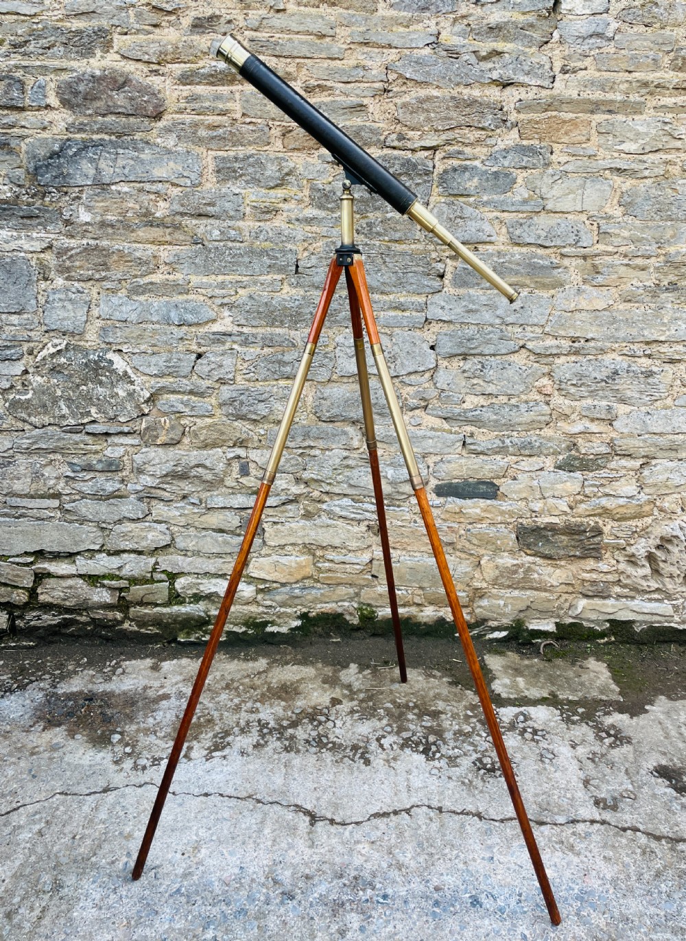 Antique Telescope on Tripod View XV