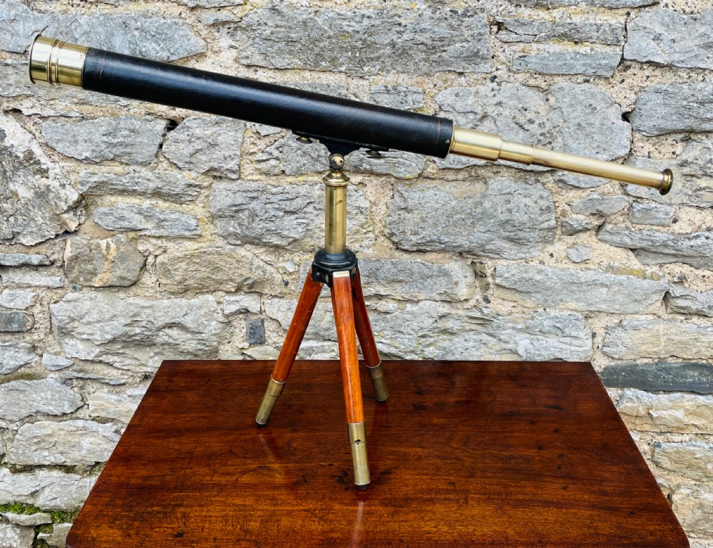 Antique Telescope on Tripod View XVI