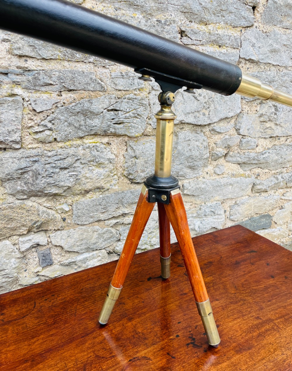 Antique Telescope on Tripod View XVII