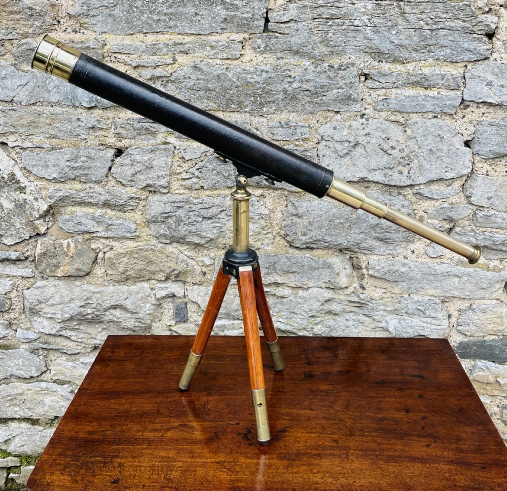 Antique Telescope on Tripod View XIX