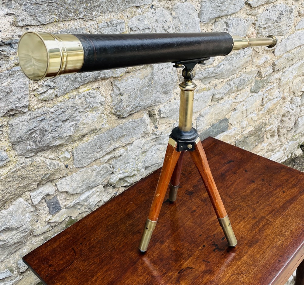 Antique Telescope on Tripod View XX