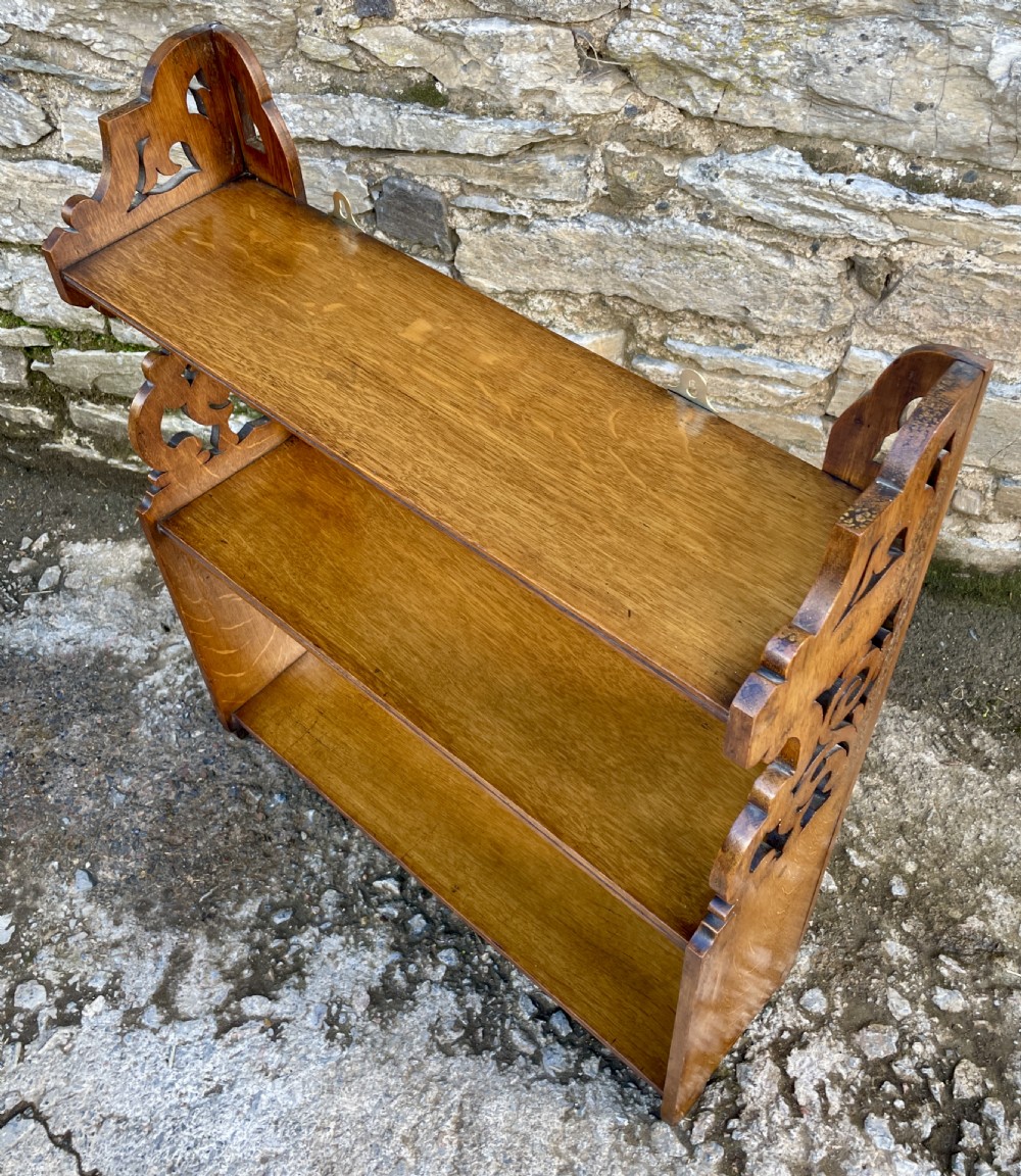 Antique Oak Wall Shelves View VI