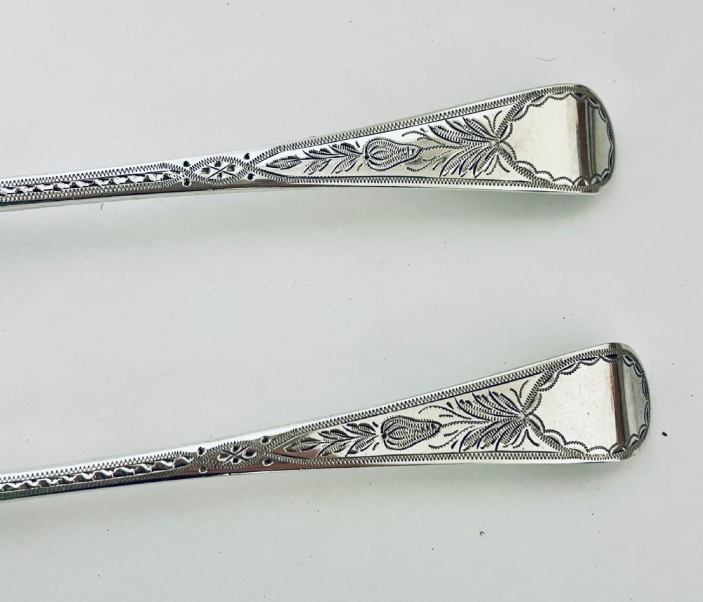 Pair of Georgian Silver Berry Spoons View V