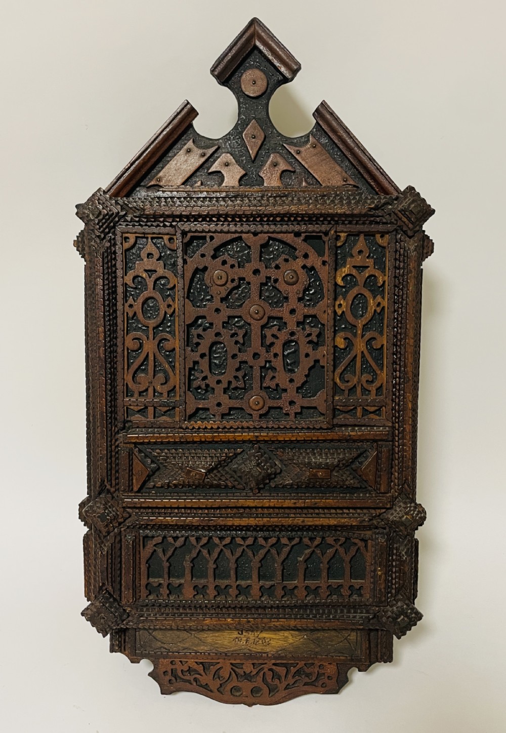 Antique Tramp Art Cabinet