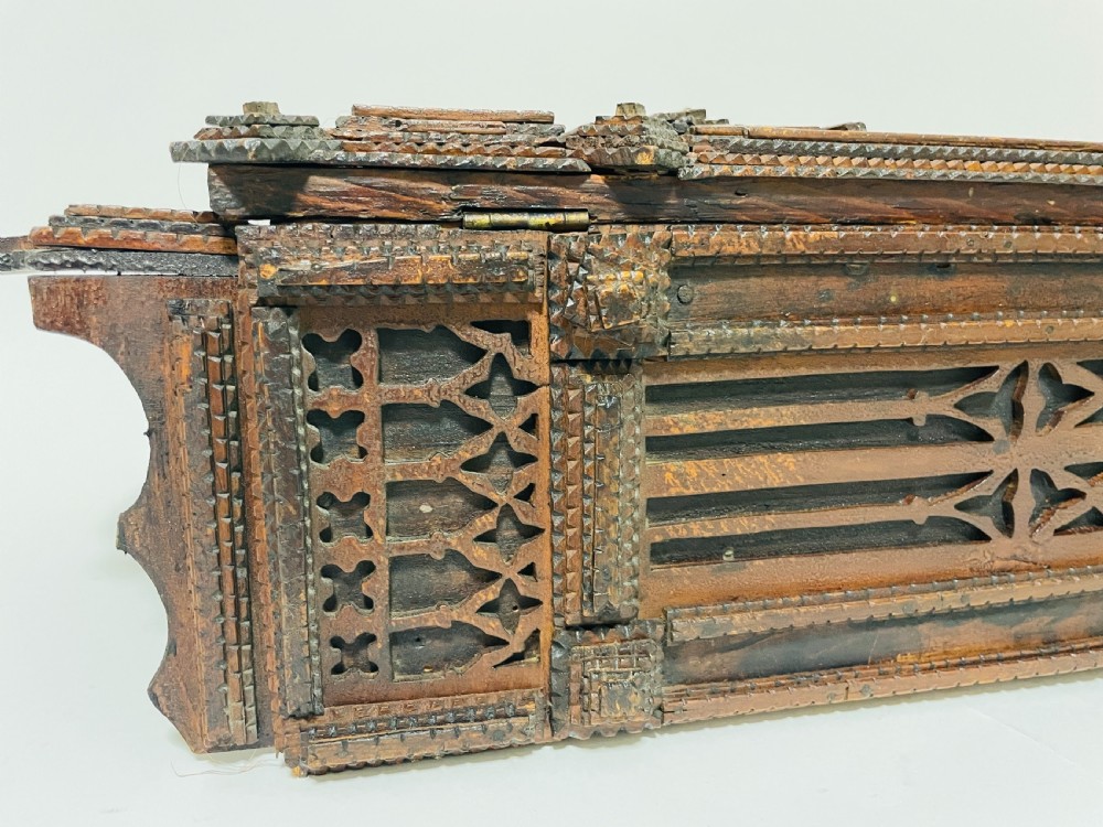 Antique Tramp Art Cabinet View VI