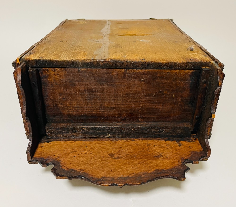 Antique Tramp Art Cabinet View IX