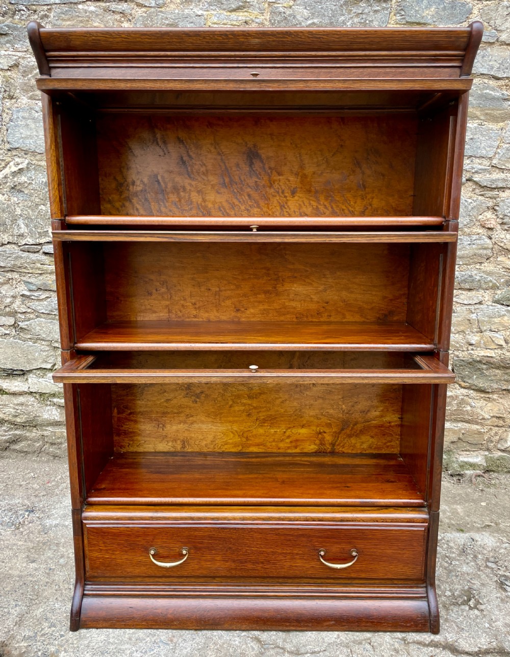 Antique Oak Stacking Bookcase View XII