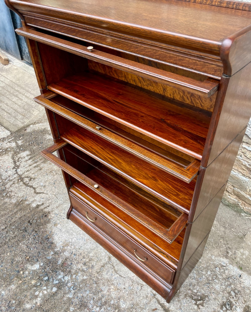 Antique Oak Stacking Bookcase View XIV
