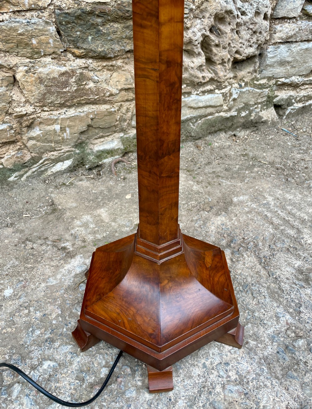 Art Deco Burr Walnut Standard Lamp View V
