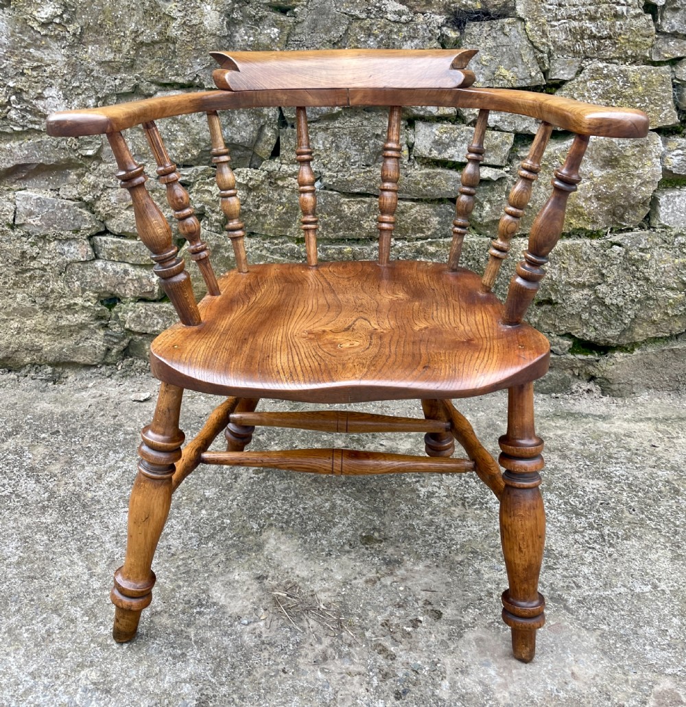 Antique Elm Captains Chair View II