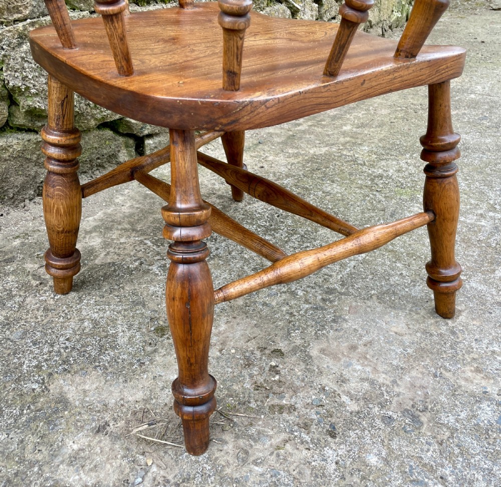 Antique Elm Captains Chair View V