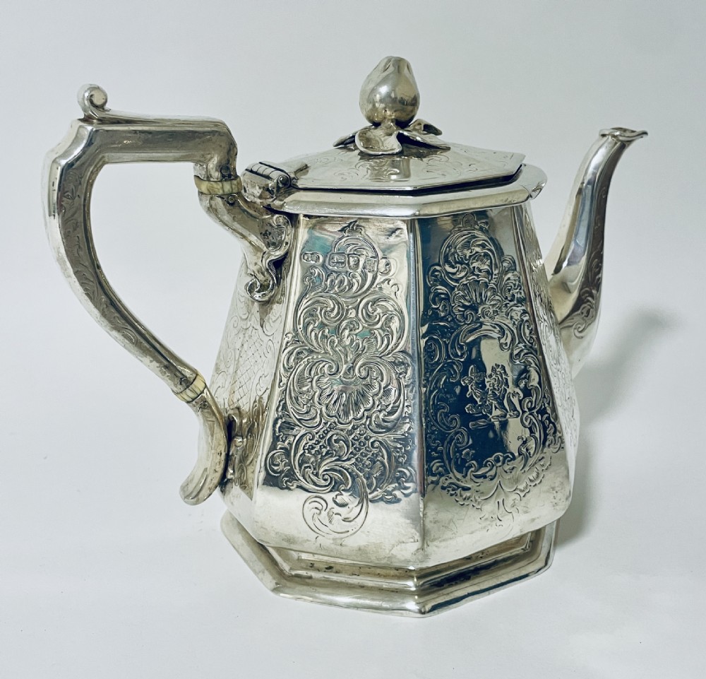 Early Victorian Silver Teapot View IV