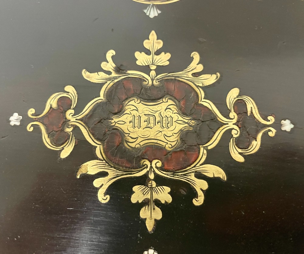 Antique French Ebonised Inlaid Box View IV