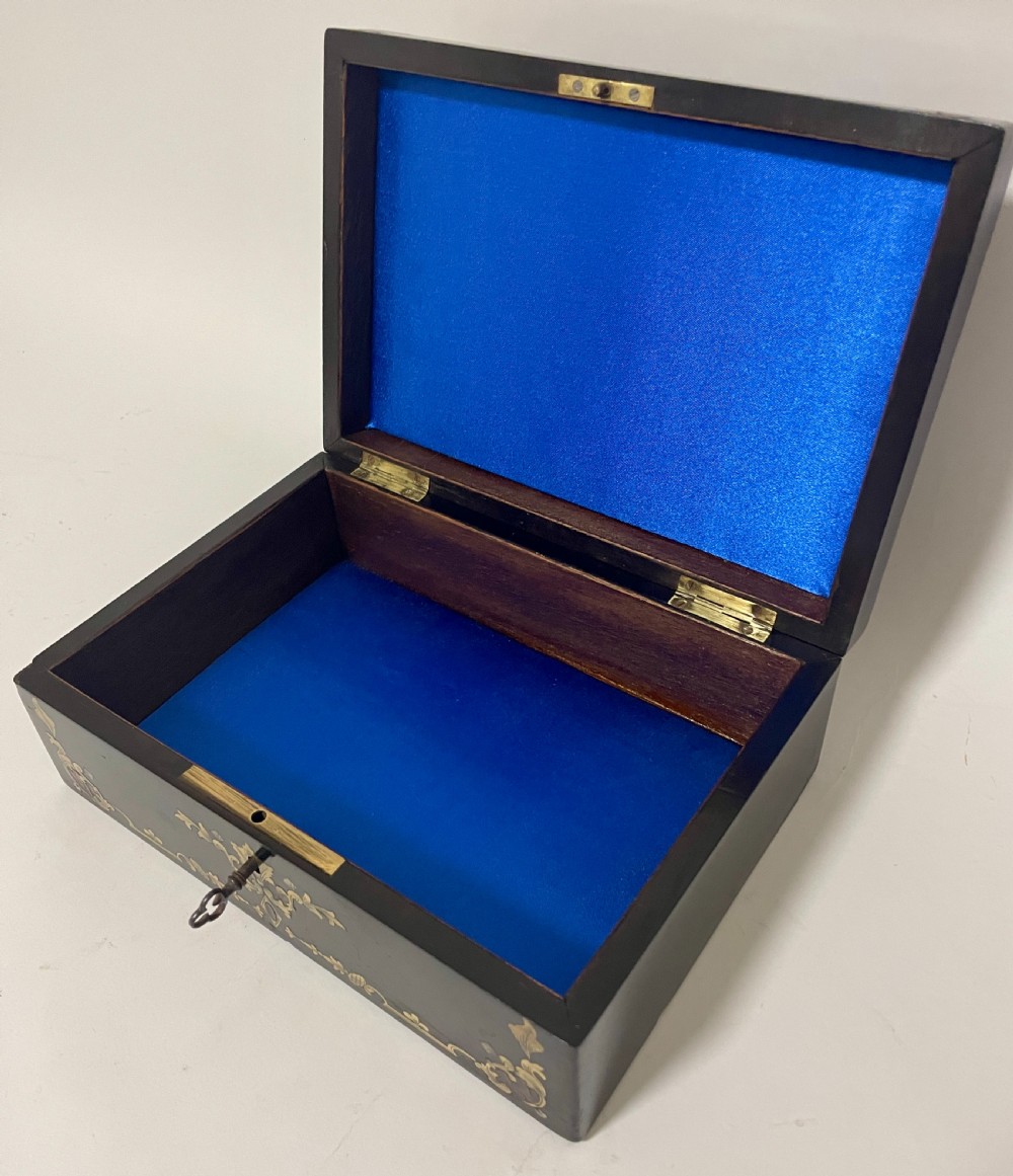 Antique French Ebonised Inlaid Box View XIII