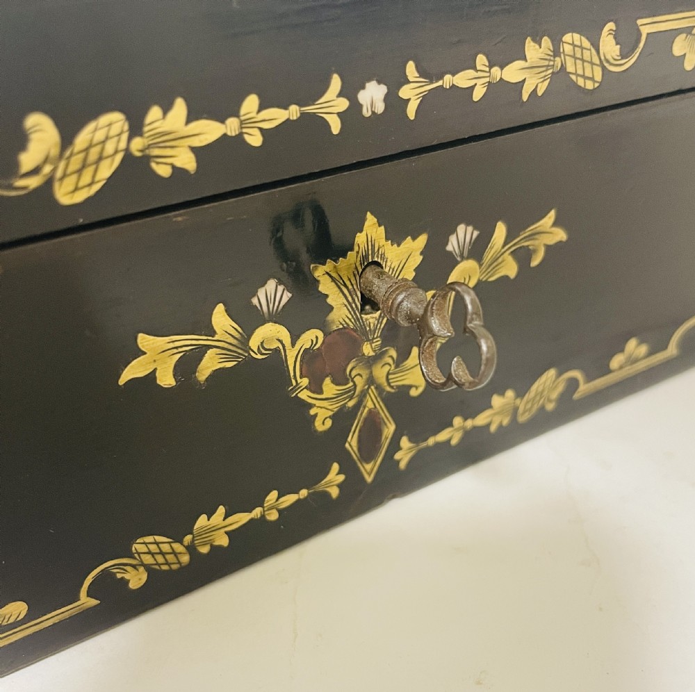 Antique French Ebonised Inlaid Box View XIV