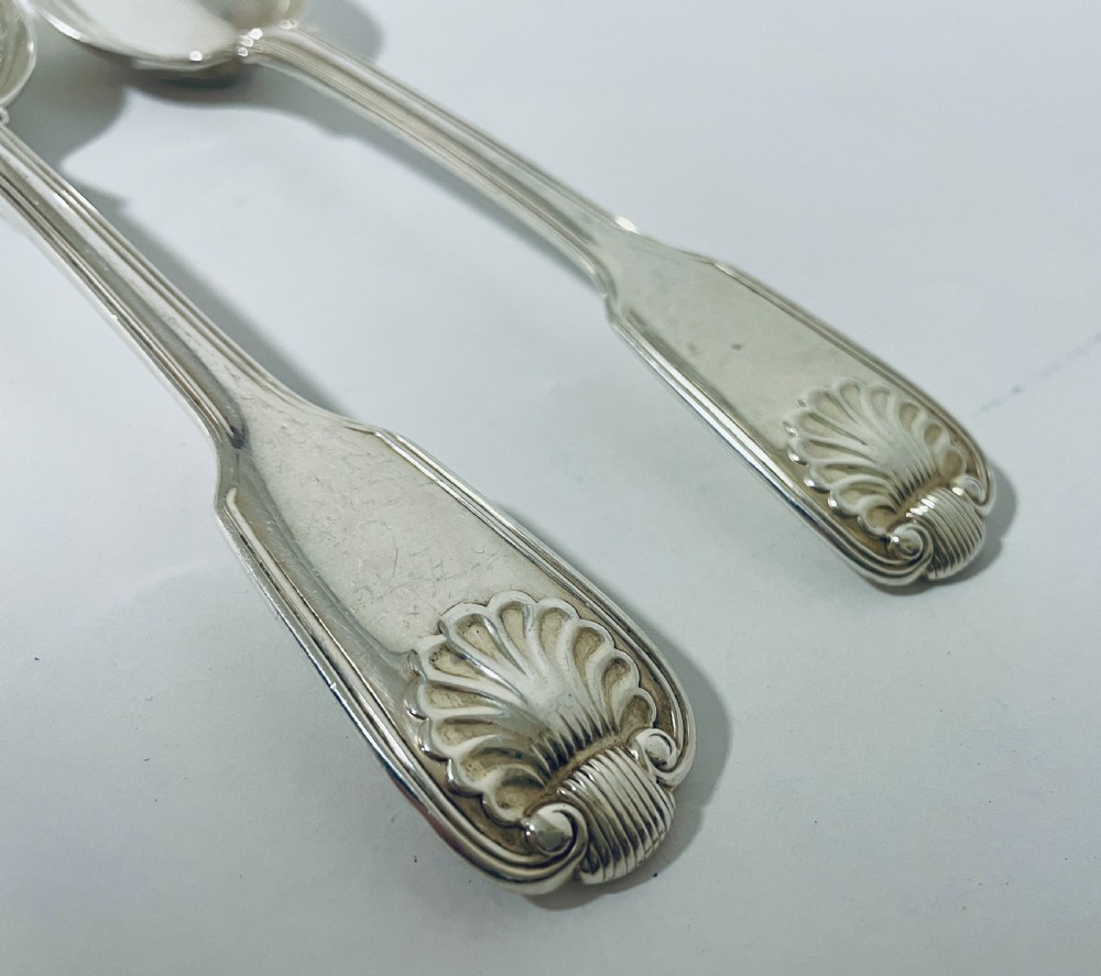 Pair of Victorian Silver Serving Spoons View II
