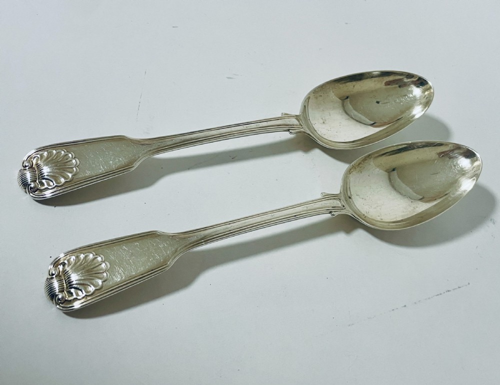 Pair of Victorian Silver Serving Spoons View V