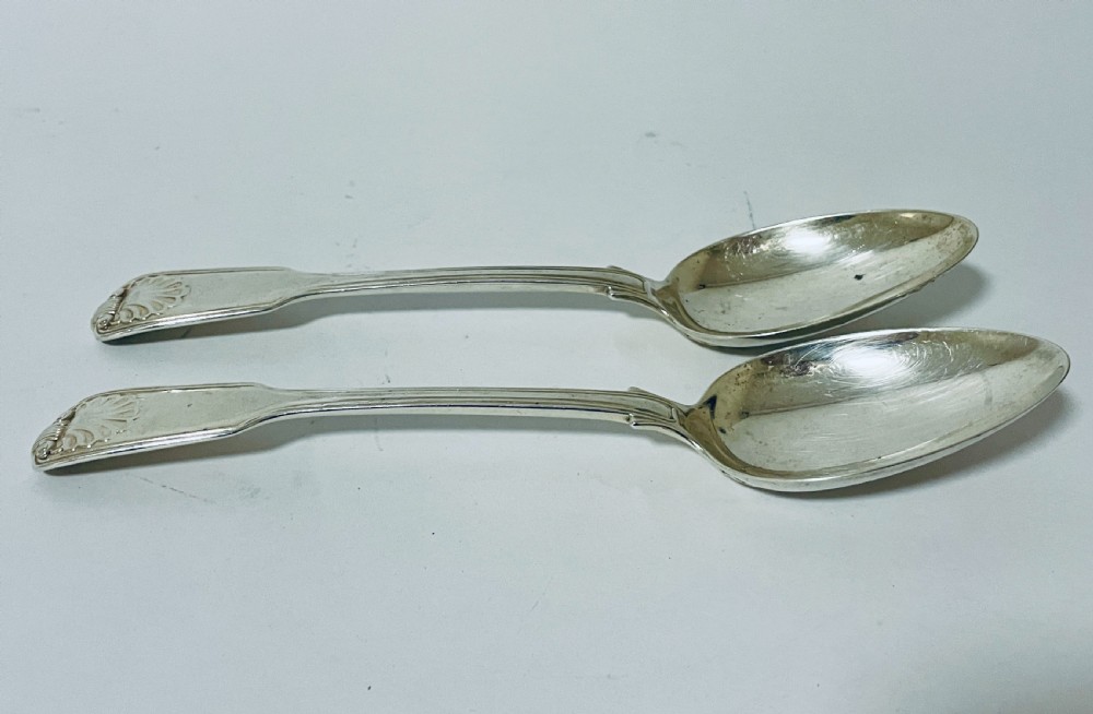 Pair of Victorian Silver Serving Spoons View VI
