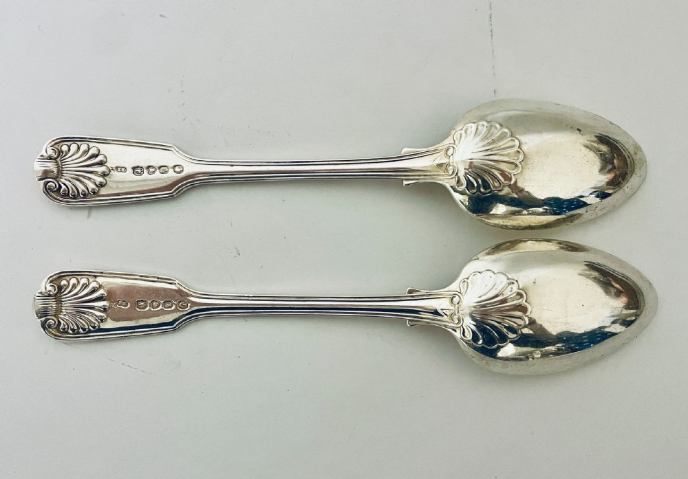 Pair of Victorian Silver Serving Spoons View IX