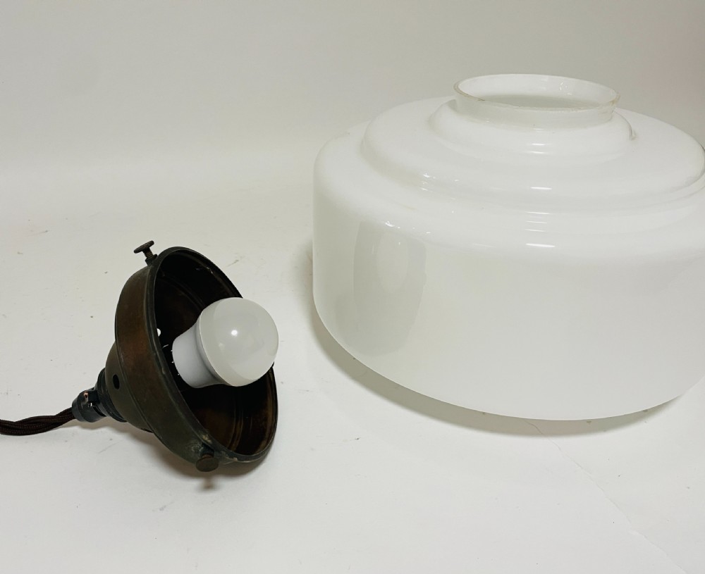 Antique Opaline Pendant Light View IX