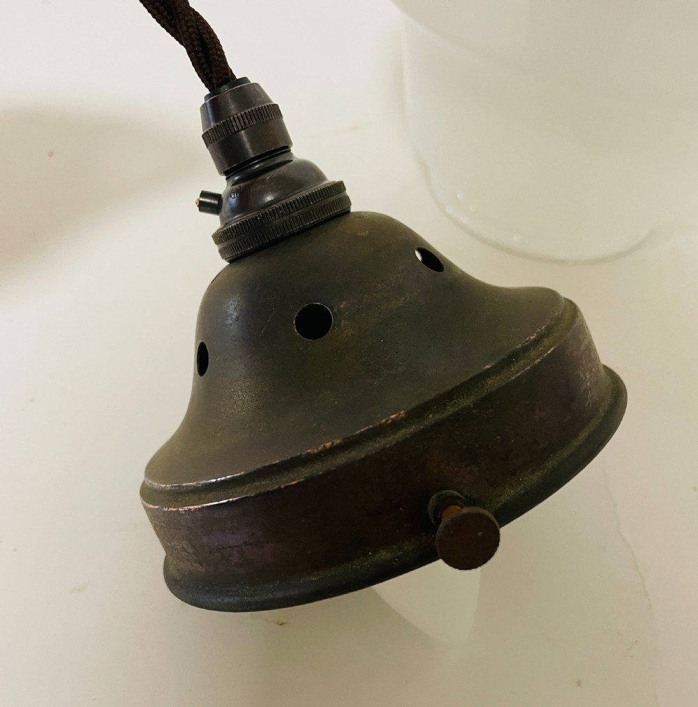 Antique Opaline Pendant Light View VII
