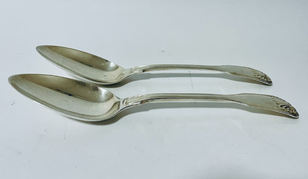 Pair of Georgian Silver Serving Spoons View II