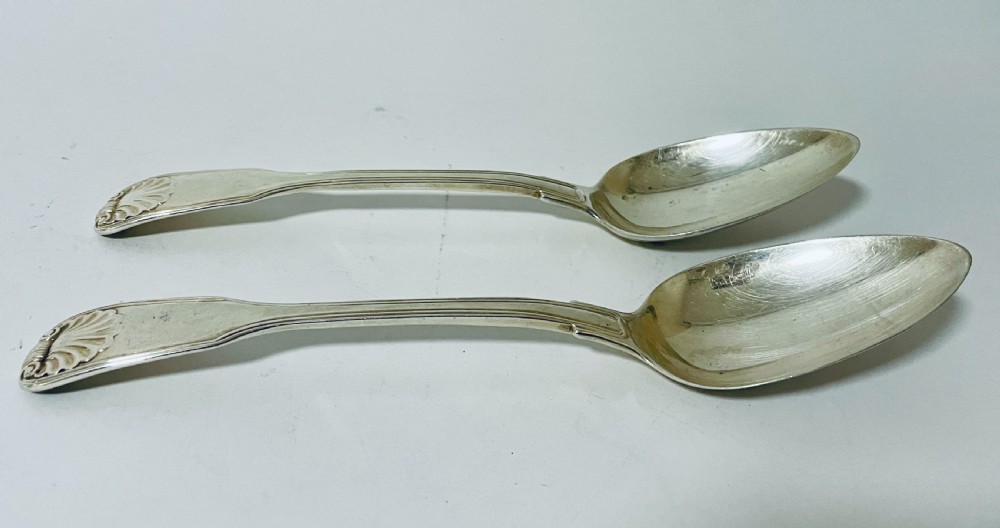 Pair of Georgian Silver Serving Spoons View IV