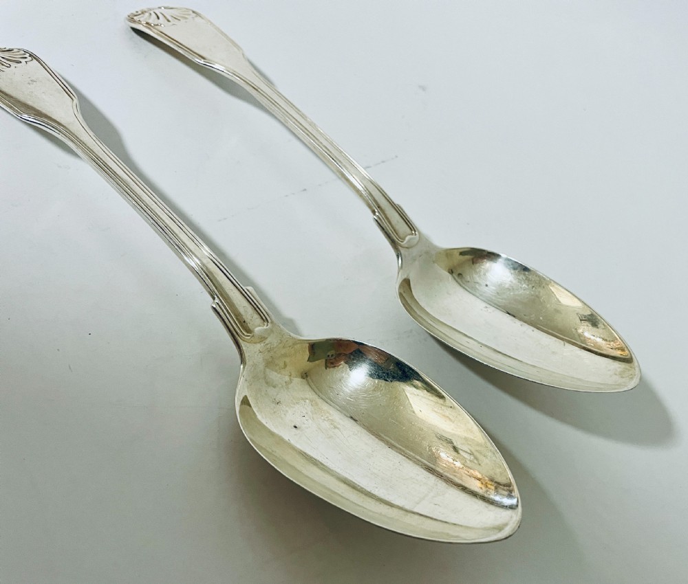 Pair of Georgian Silver Serving Spoons View VI