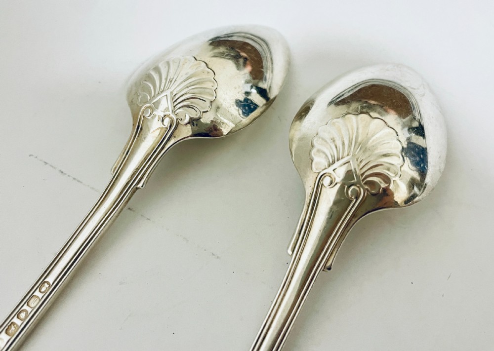 Pair of Georgian Silver Serving Spoons View VII