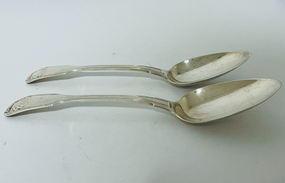 Pair of Georgian Silver Serving Spoons View VIII