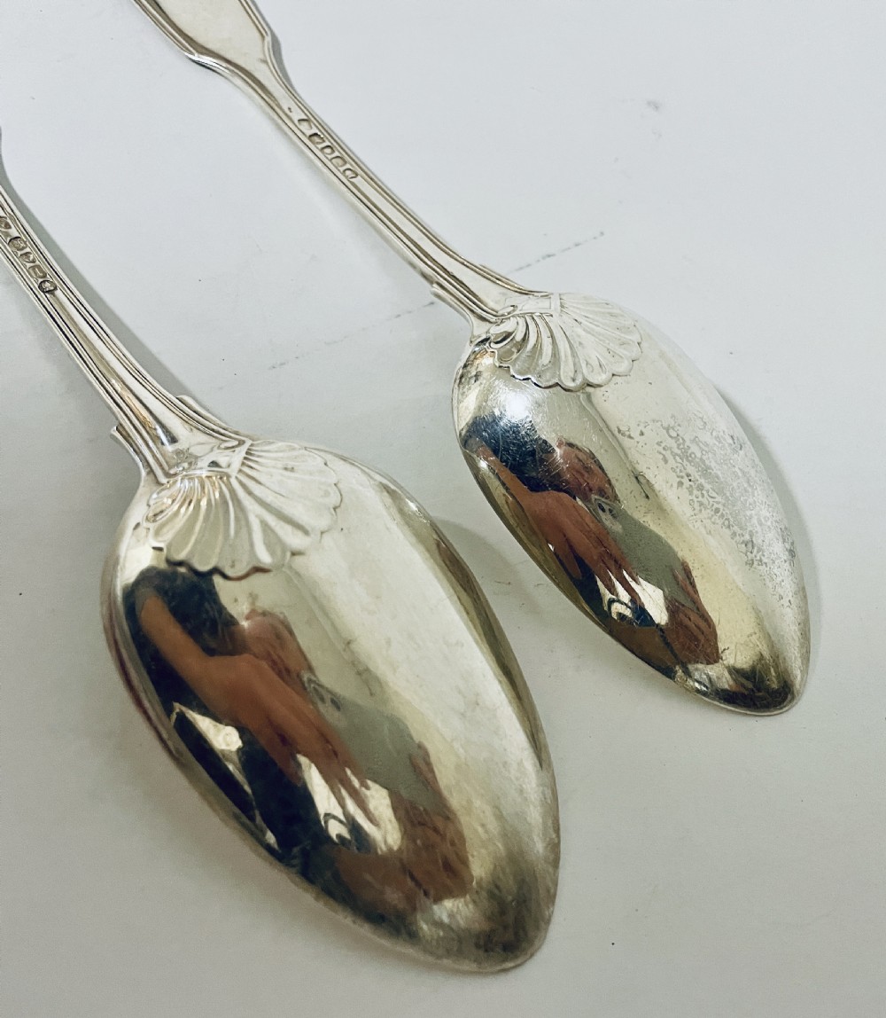 Pair of Georgian Silver Serving Spoons View XII