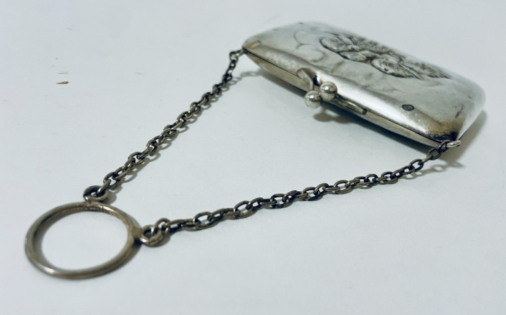 Antique Silver Coin Purse View X
