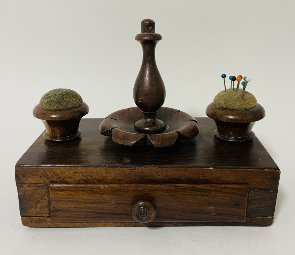 Antique Rosewood Sewing Companion View VI