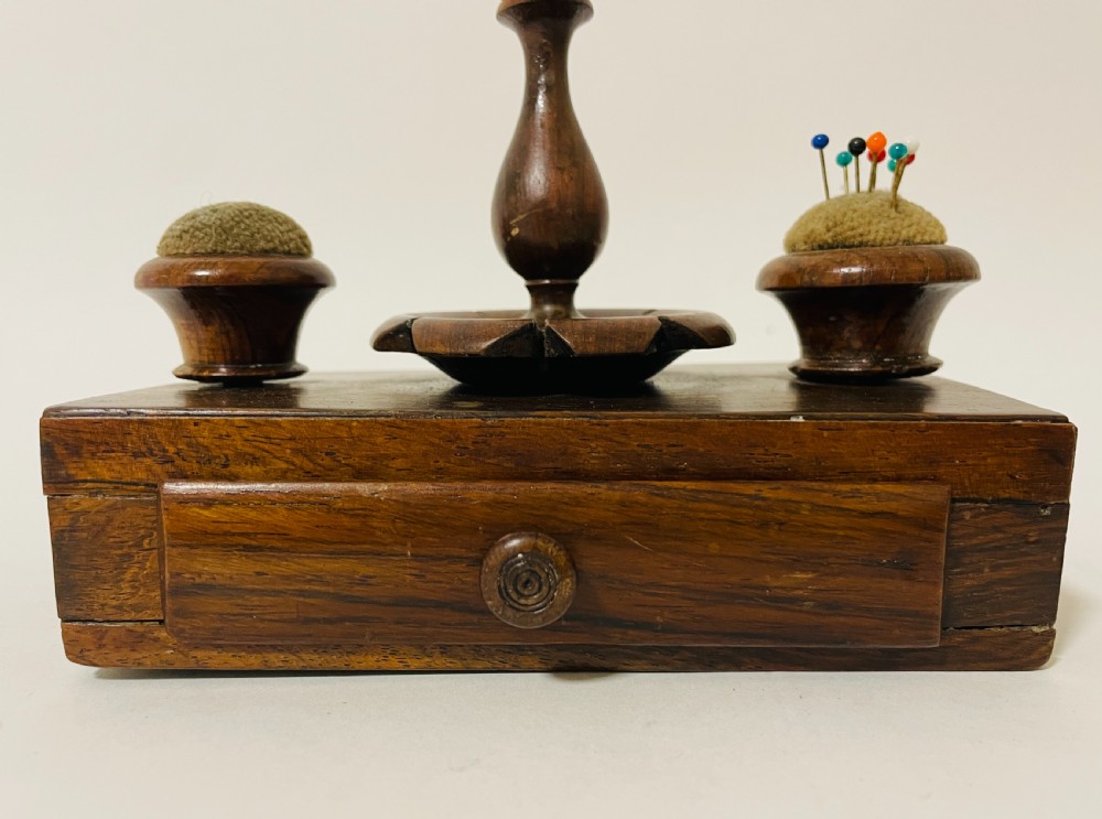 Antique Rosewood Sewing Companion View XI